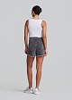 Grey denim shorts in high waist