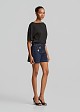 Denim shorts in statement pins