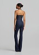 Flared denim jumpsuit