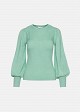 Knitted top with lace detail