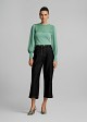 Knitted top with lace detail