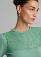 Knitted top with lace detail