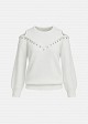 Sweater with decorative crystals