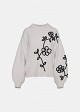 Sweater with textured embroidery