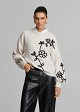 Pulover cu broderie texturată