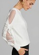 Pulover cu model point-d'esprit transparent