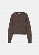 Lurex V-neck sweater with decorative sequins