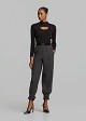 Ribbed stretch top in rhinestone cutout
