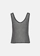 Sleeveless metallic fabric top