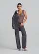 Sleeveless metallic fabric top