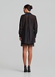 Asymmetrical sheer blouse with wrap effect
