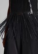 Sleeveless sequin top with fringe