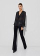 Sheer top with lace trim