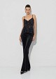Lingerie top, asymmetrical with a devoré finish