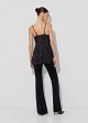 Lingerie top, asymmetrical with a devoré finish