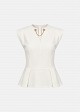 Top fără mâneci stil peplum