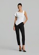 Asymmetric sleeveless top with ruching
