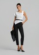 Asymmetric sleeveless top with ruching