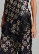 Printed lingerie top in asymmetric lace
