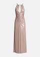 Maxi metallic dress with ruching
