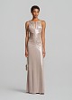 Maxi metallic dress with ruching