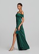 Maxi satin-look dress with ruching