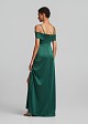Maxi satin-look dress with ruching