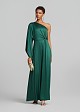 Maxi one-shoulder dress with ruching