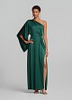 Maxi one-shoulder dress with ruching