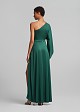 Maxi one-shoulder dress with ruching