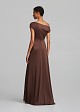 Ντραπέ off shoulder φόρεμα σε σατέν όψη