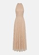 Lace halter-neck maxi dress