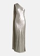 Maxi metallic one-shoulder dress