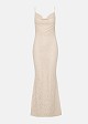 Sequin lace maxi dress with shoulder straps
