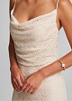 Sequin lace maxi dress with shoulder straps
