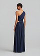 Lurex pleated one-shoulder dress
