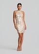 Sequin mini dress in halterneck tie