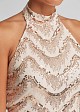 Sequin mini dress in halterneck tie