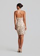 Sequin mini dress in halterneck tie