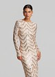 Long-sleeve sequin maxi dress