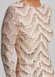 Long-sleeve sequin maxi dress