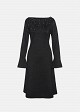 Lurex midi knit dress with decorative crystals