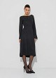 Lurex midi knit dress with decorative crystals