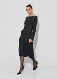 Lurex midi knit dress with decorative crystals