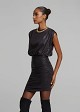 Metallic-finish ruched mini dress