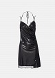 Metallic-effect mini dress in lace detail