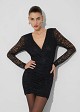 Ruched mini dress in lace