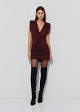 Mini lurex dress with ruching