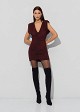 Mini lurex dress with ruching
