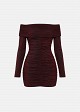 Mini ruching lurex dress